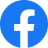 A blue circle with the facebook logo in it.